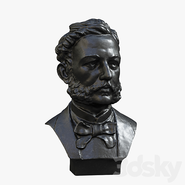 Jean-Henri Dunant (1828 – 1910) founder of the red cross 3DSMax File - thumbnail 1