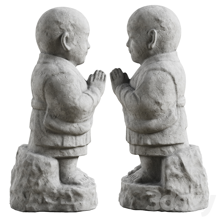 Jizo Ojizo statue 3DS Max Model - thumbnail 2