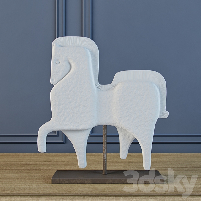 Jonathan Adler _ Prancing Horse Sculpture 3DS Max Model - thumbnail 2