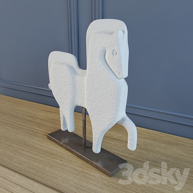 Jonathan Adler _ Prancing Horse Sculpture 3DS Max Model - thumbnail 3