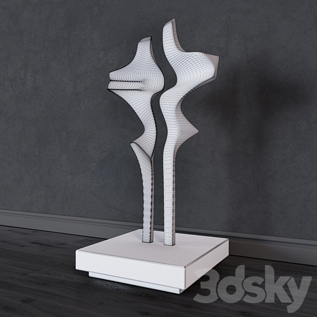 Joseph Burlini Sculpture Flight Figure 3ds Max - thumbnail 2