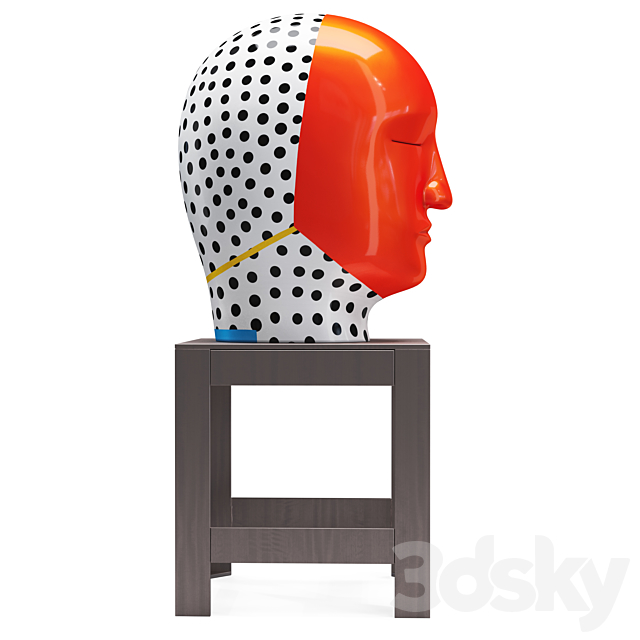 Jun Kaneko Head Sculpture 3DSMax File - thumbnail 2