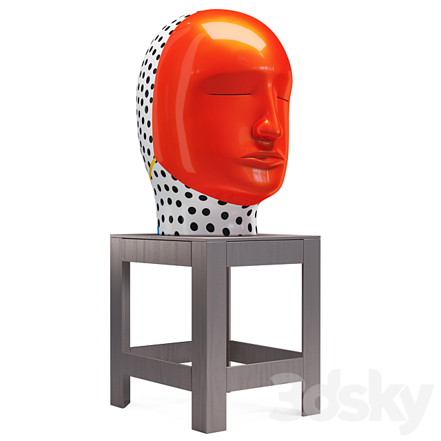 Jun Kaneko Head Sculpture 3DSMax File - thumbnail 3