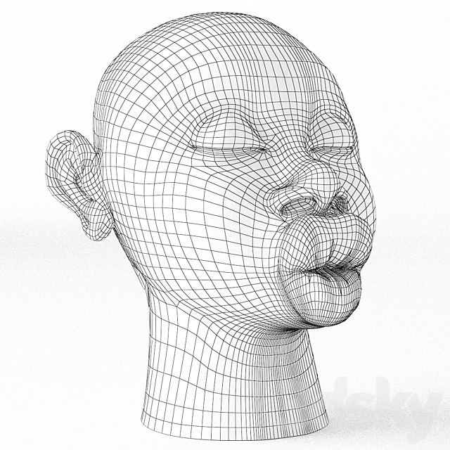 KARE_Deco Head Kussmund 3DSMax File - thumbnail 3