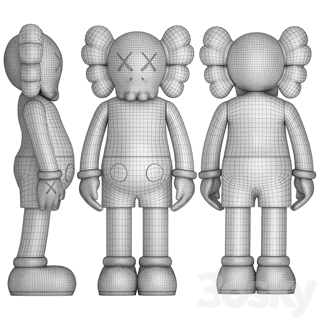 kaws collection 3DS Max Model - thumbnail 4