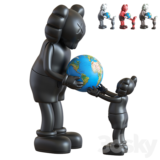 Kaws the Promise Vinyl Figure Set 3DSMax File - thumbnail 1