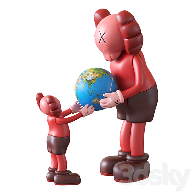 Kaws the Promise Vinyl Figure Set 3DSMax File - thumbnail 4