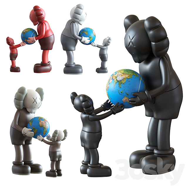 Kaws the Promise Vinyl Figure Set 3DSMax File - thumbnail 6