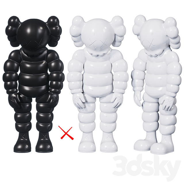 Kaws What Party 3DSMax File - thumbnail 4