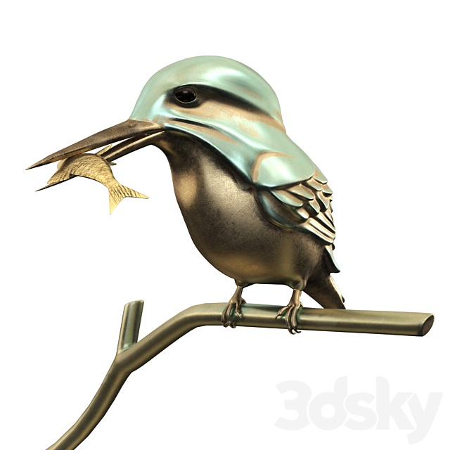 KINGFISHER SCULPTURE 3DSMax File - thumbnail 4