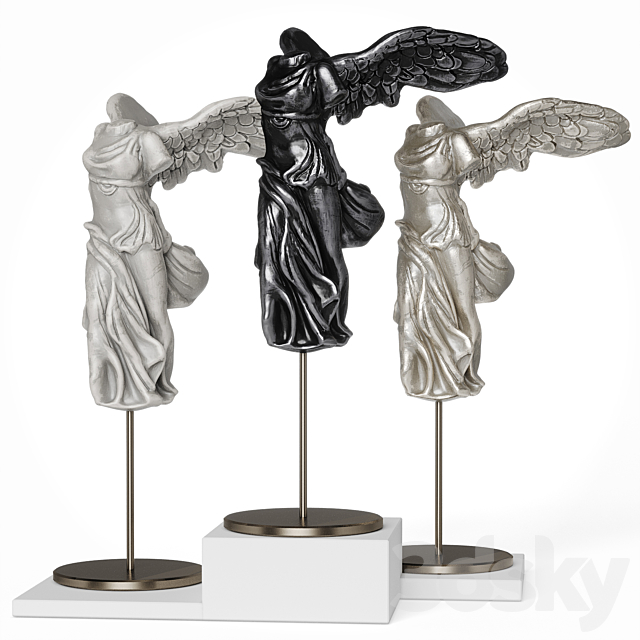 La victoire de samothrace statuette set 3DS Max Model - thumbnail 2