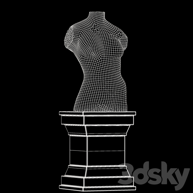 Lady statue 3DSMax File - thumbnail 6