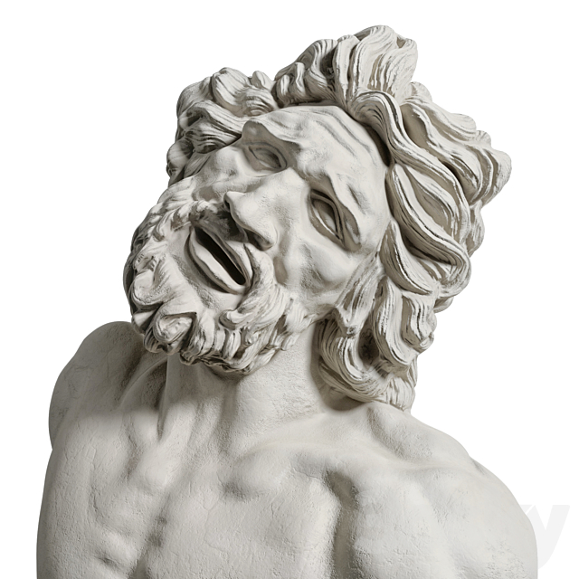 Laocoon bust sculpture 3DS Max Model - thumbnail 2