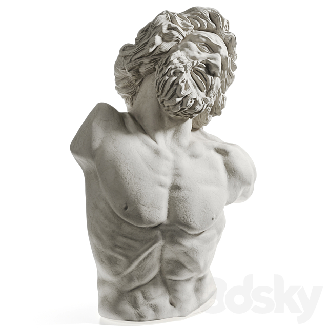 Laocoon bust sculpture 3DS Max Model - thumbnail 4