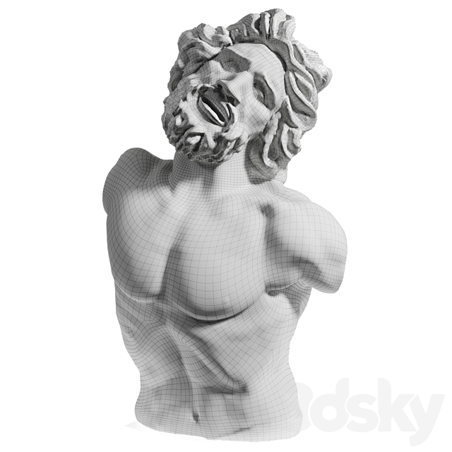 Laocoon bust sculpture 3DS Max Model - thumbnail 5