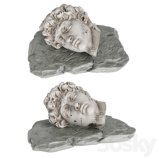 Laying David face 3DSMax File - thumbnail 7