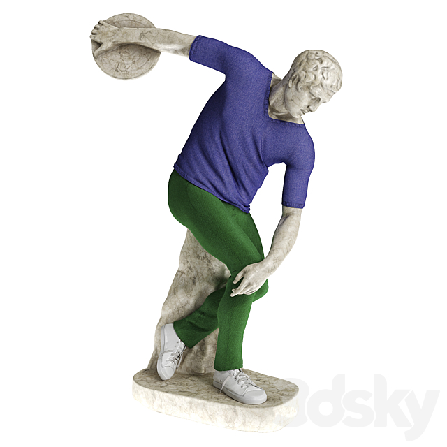 Leo Caillard Discobolus cloth 3ds Max - thumbnail 1