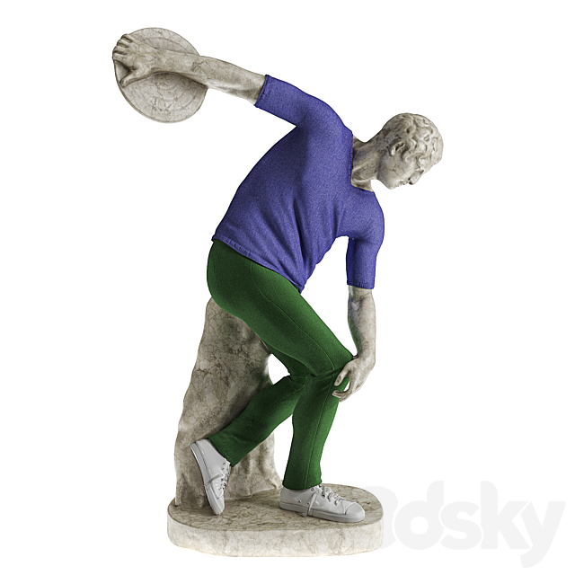 Leo Caillard Discobolus cloth 3ds Max - thumbnail 2