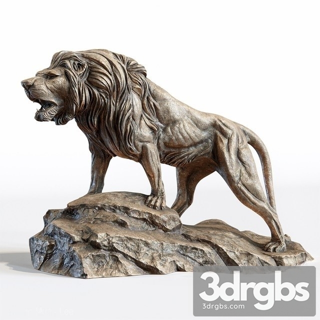 Lion Sculpture 04 3dsmax Download - thumbnail 1