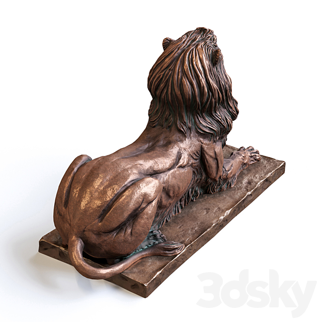 Lion Sculpture 3DS Max Model - thumbnail 3