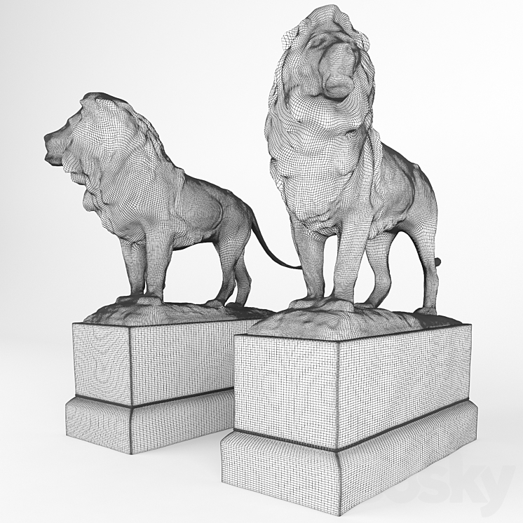 Lion_Sculpture 3DS Max - thumbnail 2