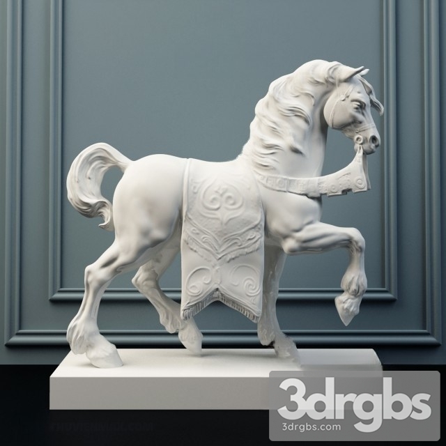 Lladro A Regal Steed 3dsmax Download - thumbnail 1