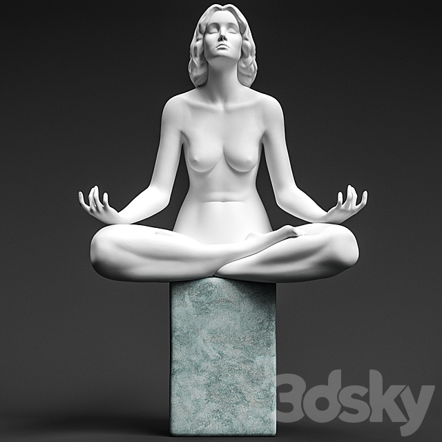 Lladro Meditation 3DSMax File - thumbnail 1