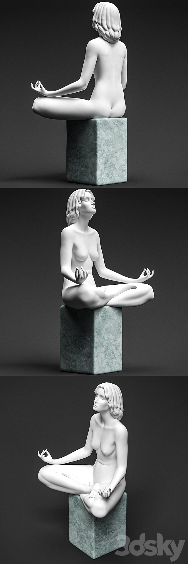 Lladro Meditation 3DSMax File - thumbnail 2