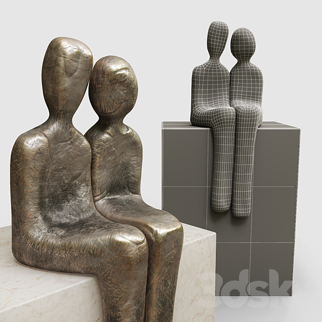 Lovers figurine 3DSMax File - thumbnail 5