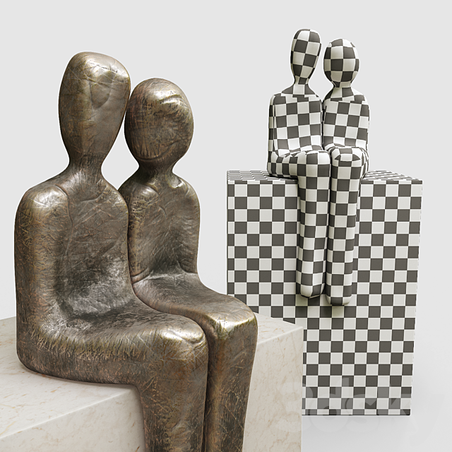 Lovers figurine 3DSMax File - thumbnail 6