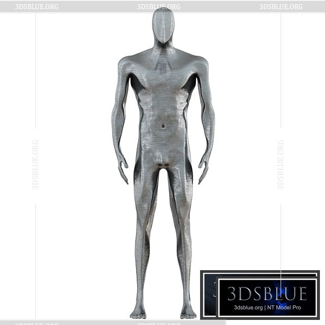 Male figurine made of metal 3DS Max - thumbnail 3