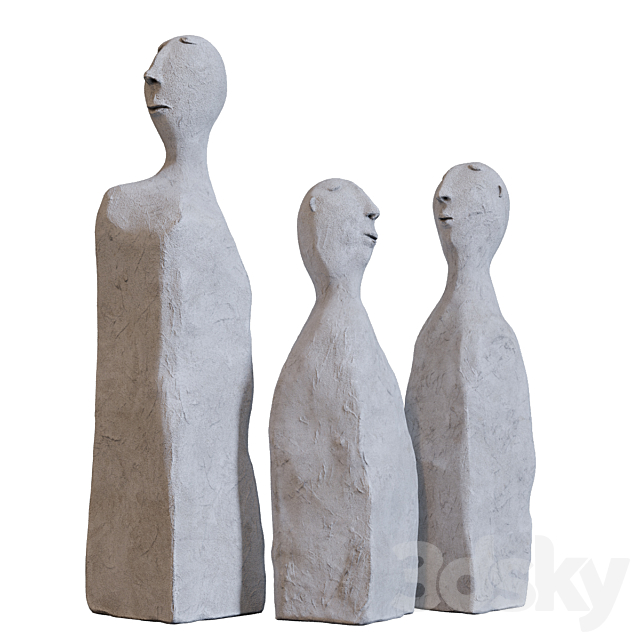 Man – a sculpture of cement 3DSMax File - thumbnail 1