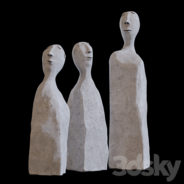 Man – a sculpture of cement 3DSMax File - thumbnail 3