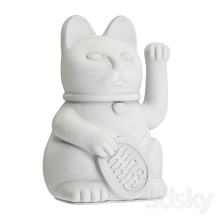 Maneki Neko Cat 3DS Max Model - thumbnail 2