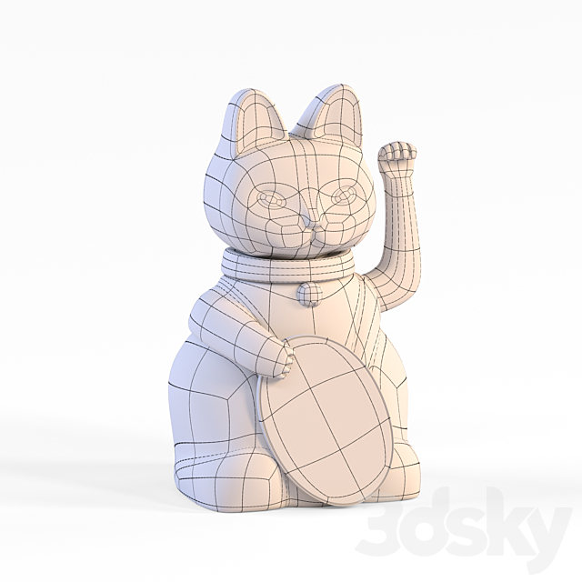 Maneki Neko Cat 3ds Max - thumbnail 3