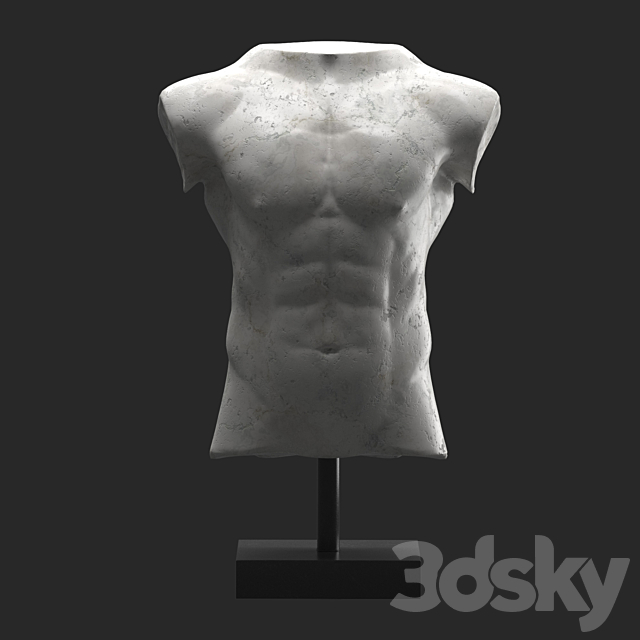 Marble Male Torso 3DSMax File - thumbnail 3