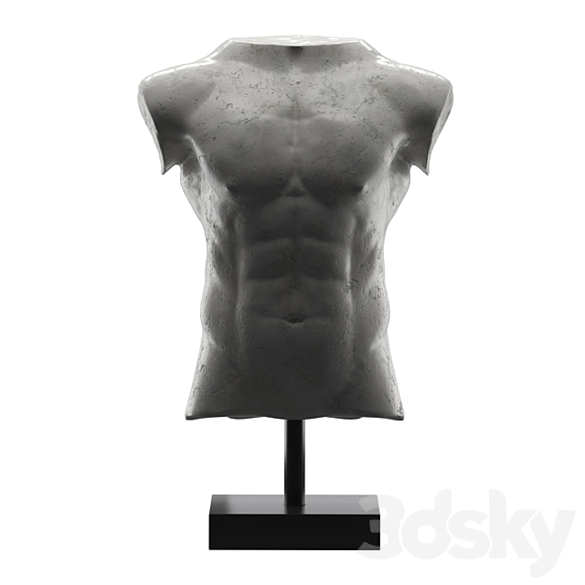 Marble Male Torso 3DSMax File - thumbnail 7