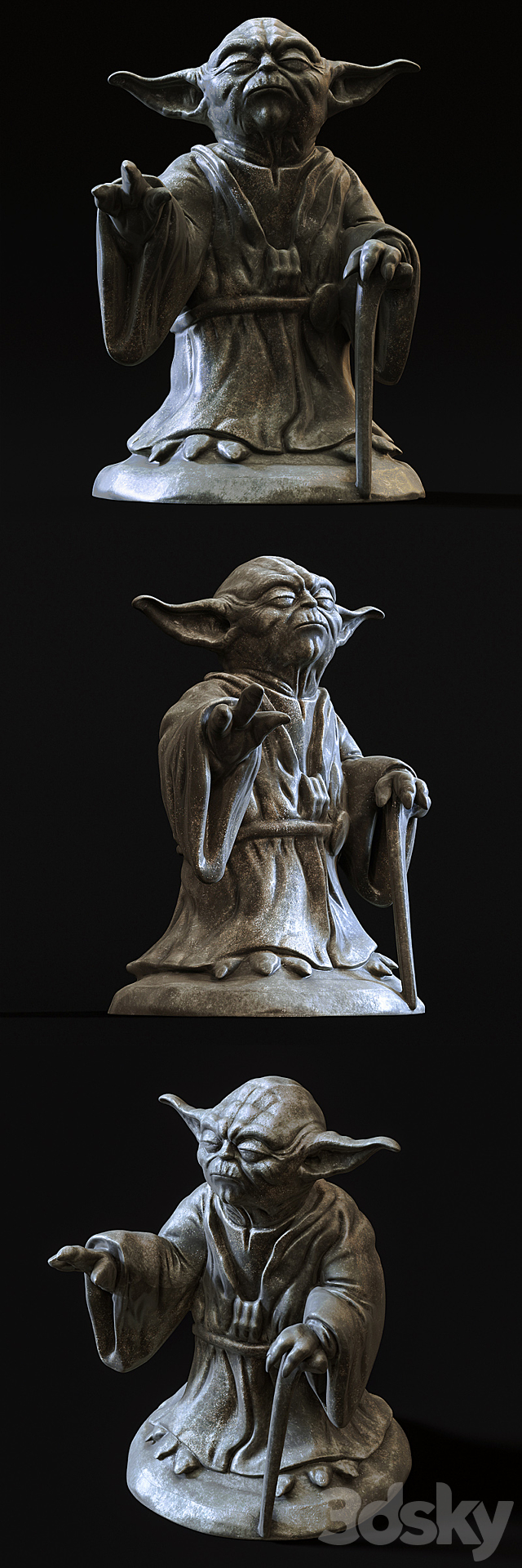 Master Yoda 3ds Max - thumbnail 2