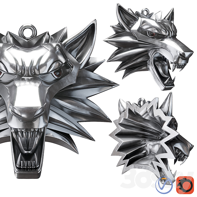 Medallion Witcher for 3D printer 3DSMax File - thumbnail 1