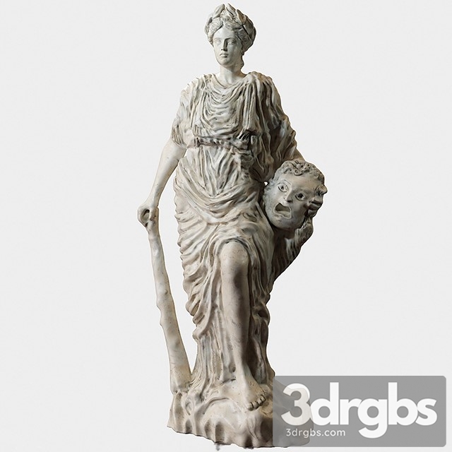 Melphomene Statue 3dsmax Download - thumbnail 1