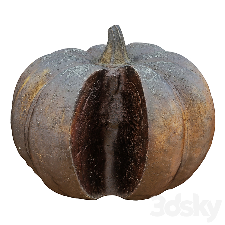 Metal Pumpkin Sculpture 3DS Max - thumbnail 1