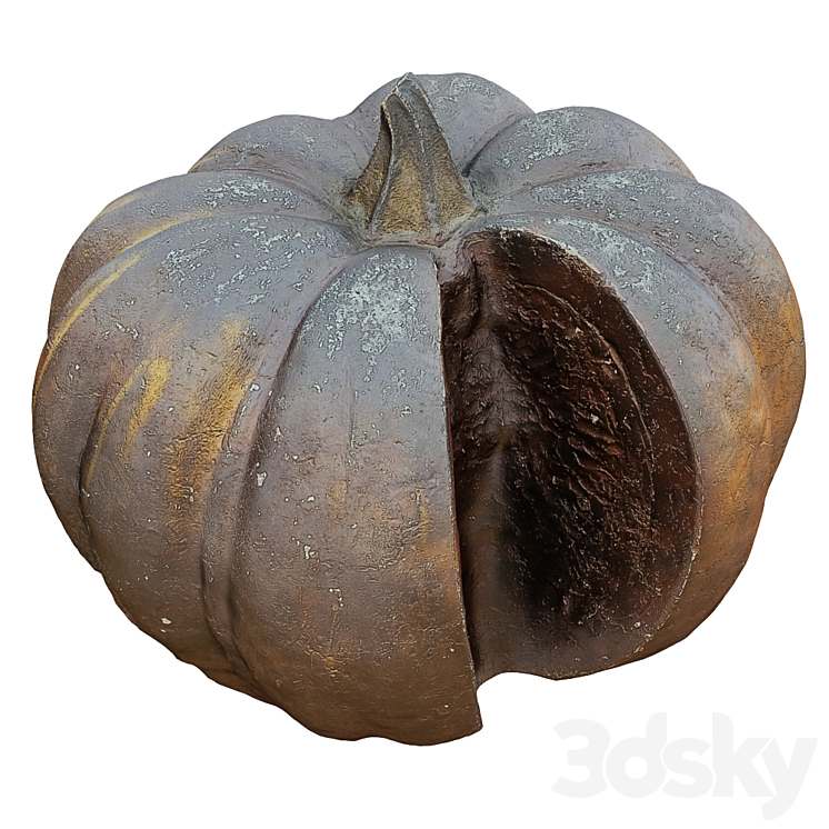 Metal Pumpkin Sculpture 3DS Max - thumbnail 2