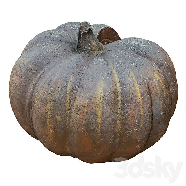 Metal Pumpkin Sculpture 3DSMax File - thumbnail 4