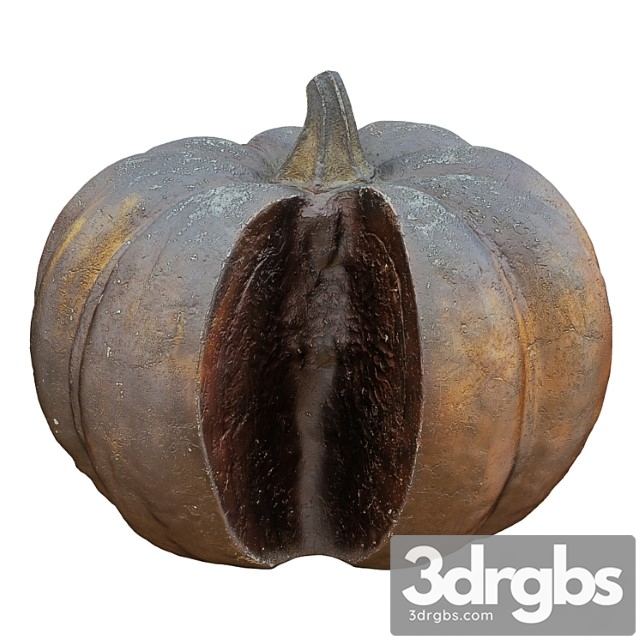 Metal pumpkin sculpture - thumbnail 1