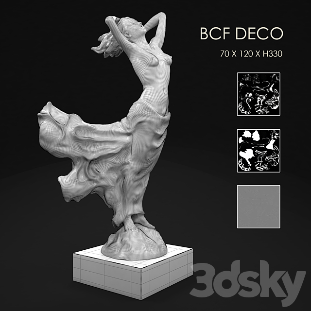 Nude Venus figurine. 3DSMax File - thumbnail 3