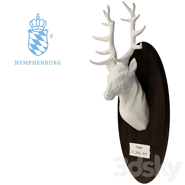 Nymphenburg. Deer head. 3ds Max - thumbnail 1