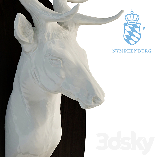 Nymphenburg. Deer head. 3ds Max - thumbnail 2