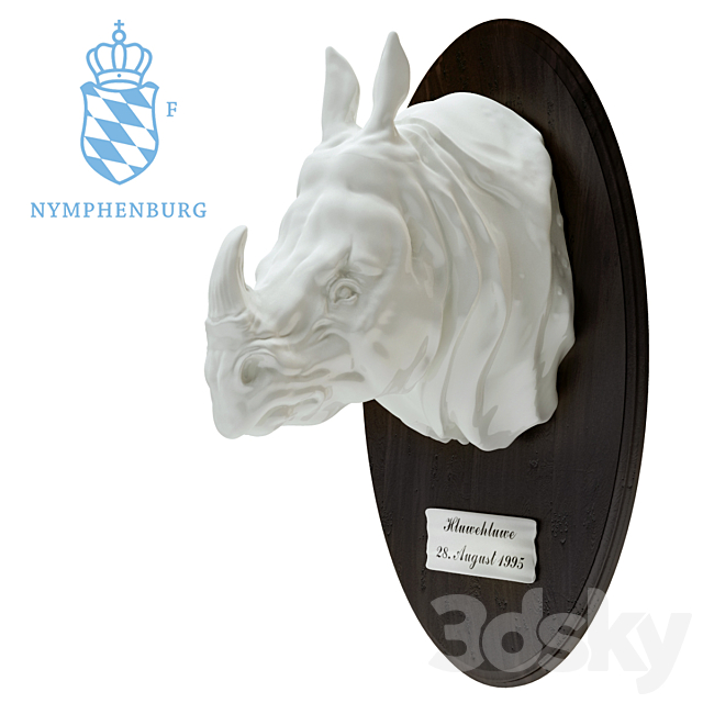 Nymphenburg. Rhino head. 3DSMax File - thumbnail 1