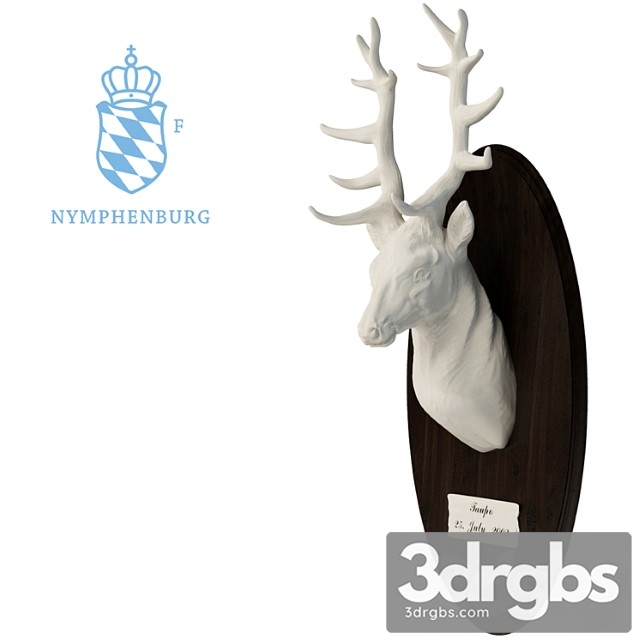 Nymphenburg Stag Head 3dsmax Download - thumbnail 1