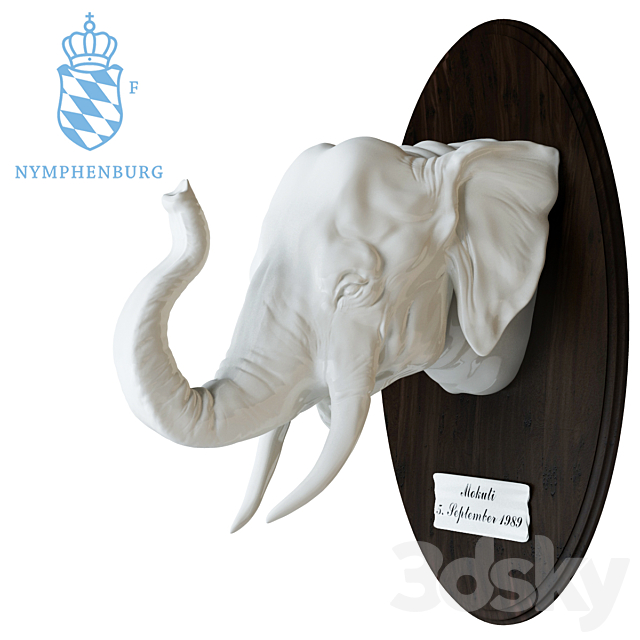 Nymphenburg. The head of an elephant. 3DSMax File - thumbnail 1